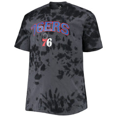 Philadelphia 76ers Big & Tall Marble Dye Tonal Performance T-Shirt Black - NBA