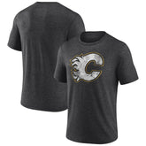 Calgary Flames Wraparound Tri-Blend T-Shirt - Charcoal - NHL