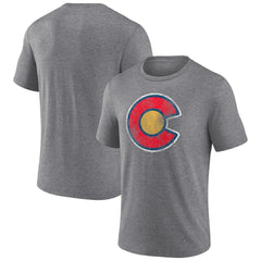 Colorado Avalanche Wraparound Tri-Blend T-Shirt - Heather Gray - NHL
