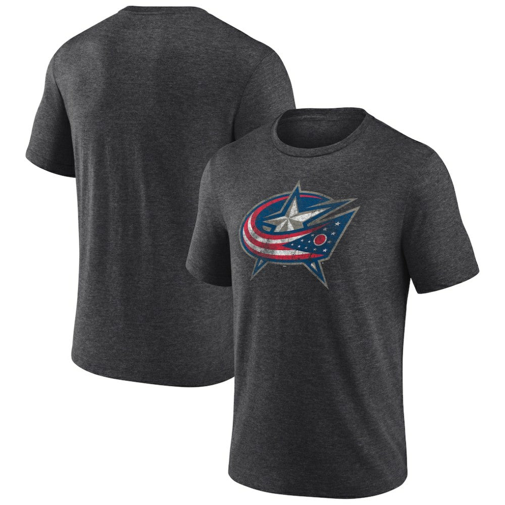 Columbus Blue Jackets Wraparound Tri-Blend T-Shirt - Charcoal - NHL