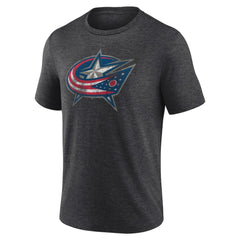 Columbus Blue Jackets Wraparound Tri-Blend T-Shirt - Charcoal - NHL
