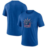 New York Rangers Wraparound Tri-Blend T-Shirt - Blue - NHL