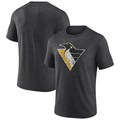 Pittsburgh Penguins Wraparound Tri-Blend T-Shirt - Charcoal - NHL
