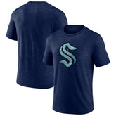 Seattle Kraken Wraparound Tri-Blend T-Shirt - Deep Sea Blue - NHL