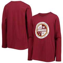 Washington Commanders Youth Secondary Logo Long Sleeve T-Shirt Burgundy | NFL