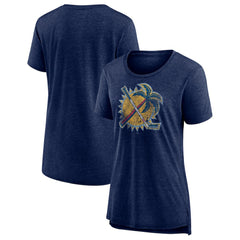 Florida Panthers Women's Slow Whistle Tri-Blend T-Shirt - Navy - NHL