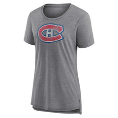 Montreal Canadiens Women's Slow Whistle Tri-Blend T-Shirt - Gray - NHL