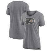 Philadelphia Flyers Women's Slow Whistle Tri-Blend T-Shirt - Gray - NHL