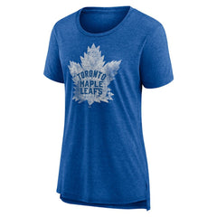 Toronto Maple Leafs Women's Slow Whistle Tri-Blend T-Shirt - Blue - NHL