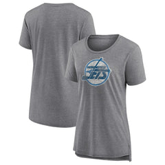 Winnipeg Jets Women's Slow Whistle Tri-Blend T-Shirt - Gray - NHL