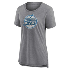 Winnipeg Jets Women's Slow Whistle Tri-Blend T-Shirt - Gray - NHL