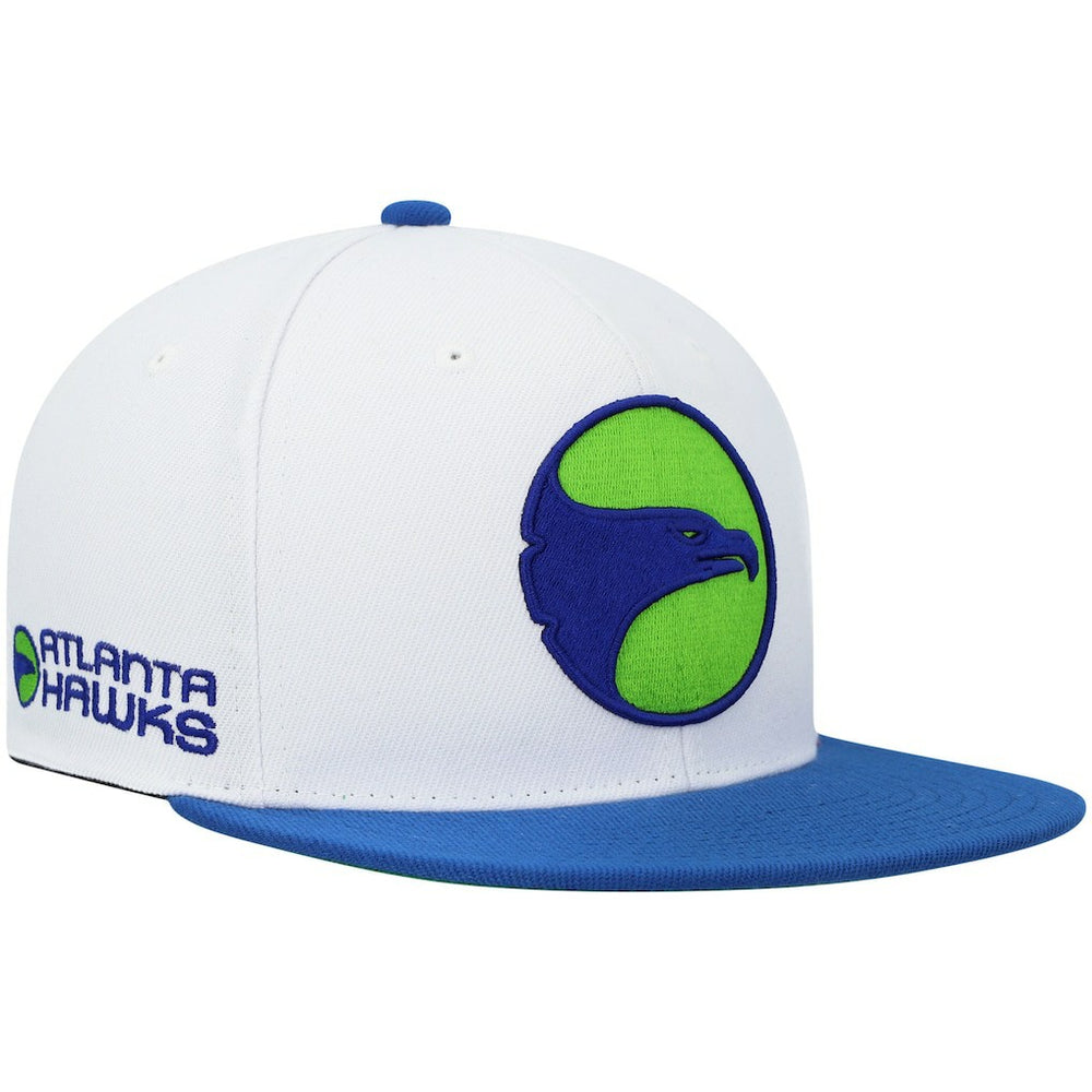Atlanta Hawks Hardwood Classics Snapback Hat White/Royal - NBA
