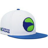 Atlanta Hawks Hardwood Classics Snapback Hat White/Royal - NBA
