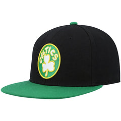 Boston Celtics Hardwood Classics Snapback Hat Black/Kelly Green - NBA