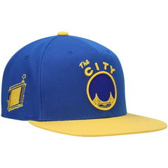 Golden State Warriors Hardwood Classics Snapback Hat Royal/Gold - NBA