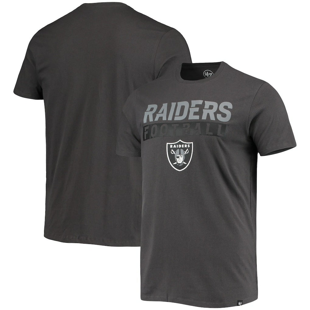 Las Vegas Raiders '47 Dark Ops Super Rival T-Shirt Charcoal | 47 brand