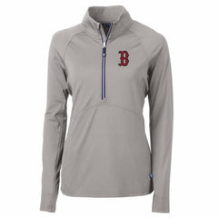Boston Red Sox Cutter & Buck Women's Adapt Eco Knit Stretch Half-Zip Pullover Top - MLB