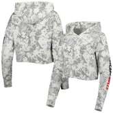 Chicago Bulls Lusso Women's Maia Tri-Blend Cropped Quarter-Zip Top Gray/White - NBA