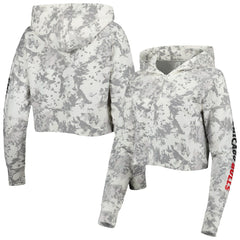 Chicago Bulls Lusso Women's Maia Tri-Blend Cropped Quarter-Zip Top Gray/White - NBA
