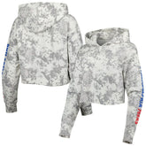 Philadelphia 76ers Lusso Women's Maia Tri-Blend Cropped Quarter-Zip Top Gray/White - NBA