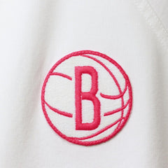 Brooklyn Nets Lusso Women's Margot Cropped Tri-Blend Cap Sleeve Sweatshirt White - NBA