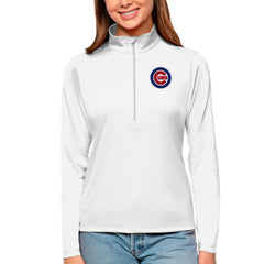 Chicago Cubs Antigua Women's Tribute Quarter-Zip Pullover Top - MLB
