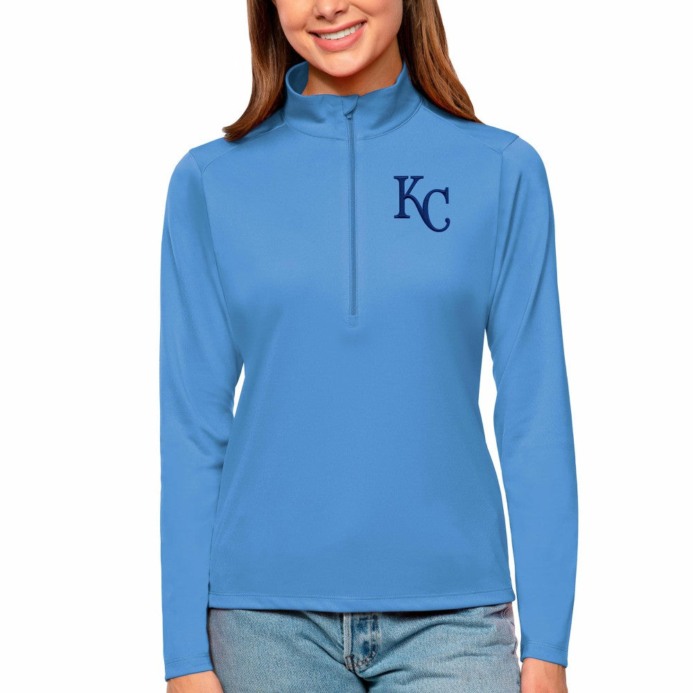 Kansas City Royals Antigua Women's Tribute Quarter-Zip Pullover Top - MLB