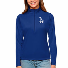 Los Angeles Dodgers Antigua Women's Tribute Quarter-Zip Pullover Top - MLB