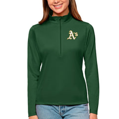 Athletics Antigua Women's Tribute Quarter-Zip Pullover Top - MLB