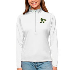 Athletics Antigua Women's Tribute Quarter-Zip Pullover Top - MLB