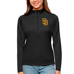 San Diego Padres Antigua Women's Tribute Quarter-Zip Pullover Top - MLB