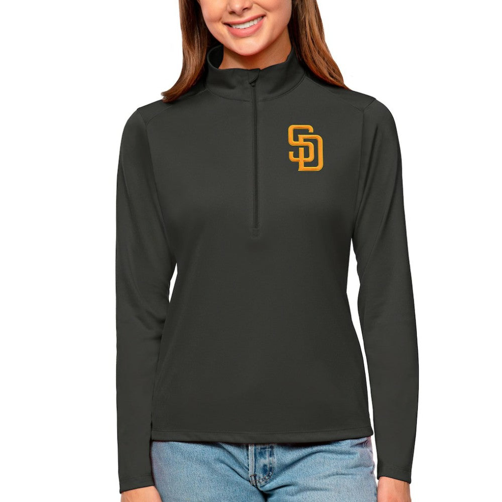 San Diego Padres Antigua Women's Tribute Quarter-Zip Pullover Top - MLB