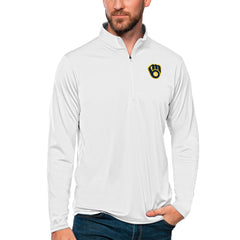 Milwaukee Brewers Antigua Tribute Quarter-Zip Pullover Top - MLB