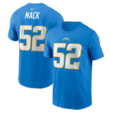 Khalil Mack Los Angeles Chargers Player Name & Number T-Shirt Powder Blue | Nike for Sale