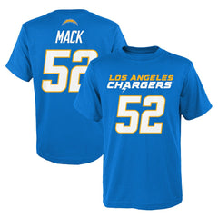 Khalil Mack Los Angeles Chargers Youth Mainliner Player Name & Number T-Shirt Powder Blue | NFL