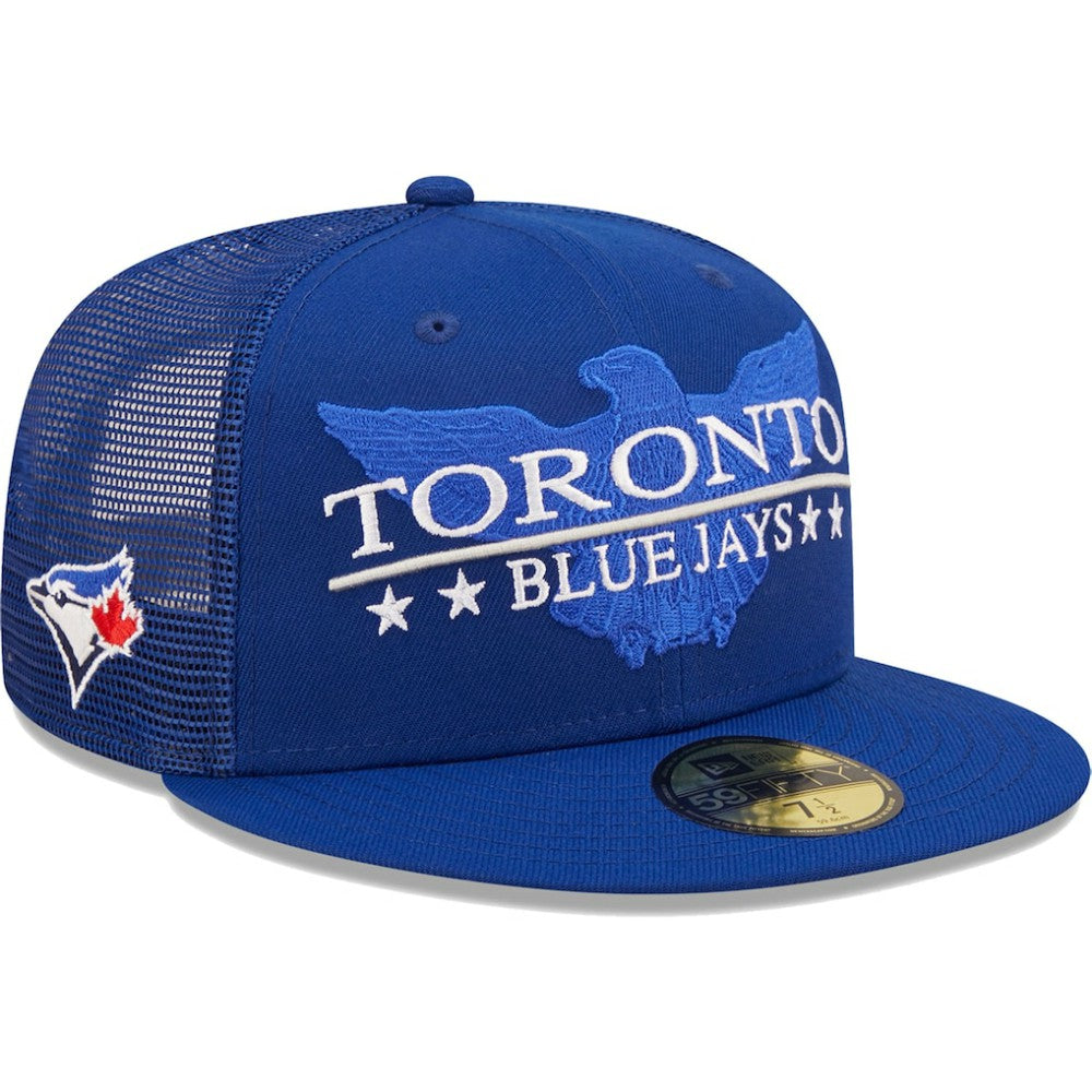 Toronto Blue Jays New Era Patriot Trucker 9FIFTY Snapback Hat - MLB