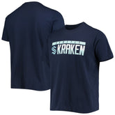 Seattle Kraken Levelwear Richmond Wordmark T-Shirt - Navy - NHL