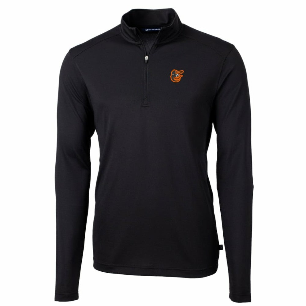 Baltimore Orioles Cutter & Buck Big & Tall Virtue Eco Pique Quarter-Zip Pullover Jacket - MLB