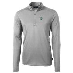 Seattle Mariners Cutter & Buck Big & Tall Virtue Eco Pique Quarter-Zip Pullover Jacket - MLB