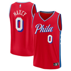 Tyrese Maxey Philadelphia 76ers Fast Break Replica Player Jersey Statement Edition Red - NBA