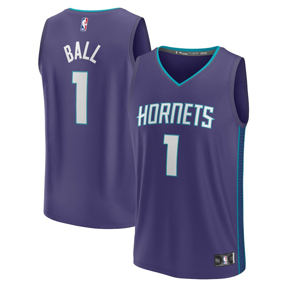 LaMelo Ball Charlotte Hornets Fast Break Replica Player Jersey Statement Edition Purple - NBA