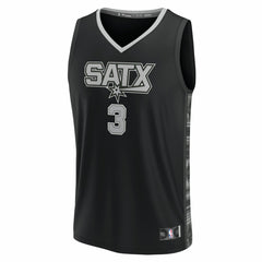 Keldon Johnson San Antonio Spurs Fast Break Replica Player Jersey Statement Edition Black - NBA