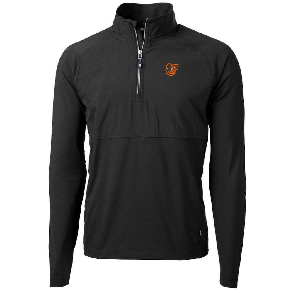 Baltimore Orioles Cutter & Buck Adapt Eco Knit Hybrid Recycled Quarter-Zip Pullover Jacket - MLB