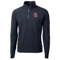 St. Louis Cardinals Cutter & Buck Adapt Eco Knit Hybrid Recycled Quarter-Zip Pullover Jacket - MLB