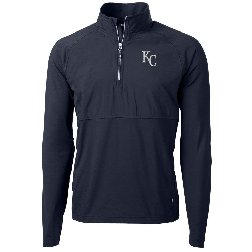 Kansas City Royals Cutter & Buck Adapt Eco Knit Hybrid Recycled Quarter-Zip Pullover Jacket - MLB