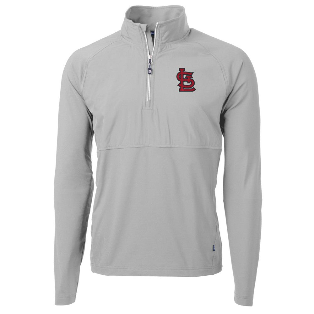 St. Louis Cardinals Cutter & Buck Adapt Eco Knit Hybrid Recycled Quarter-Zip Pullover Jacket - MLB