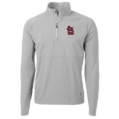 St. Louis Cardinals Cutter & Buck Adapt Eco Knit Hybrid Recycled Quarter-Zip Pullover Jacket - MLB