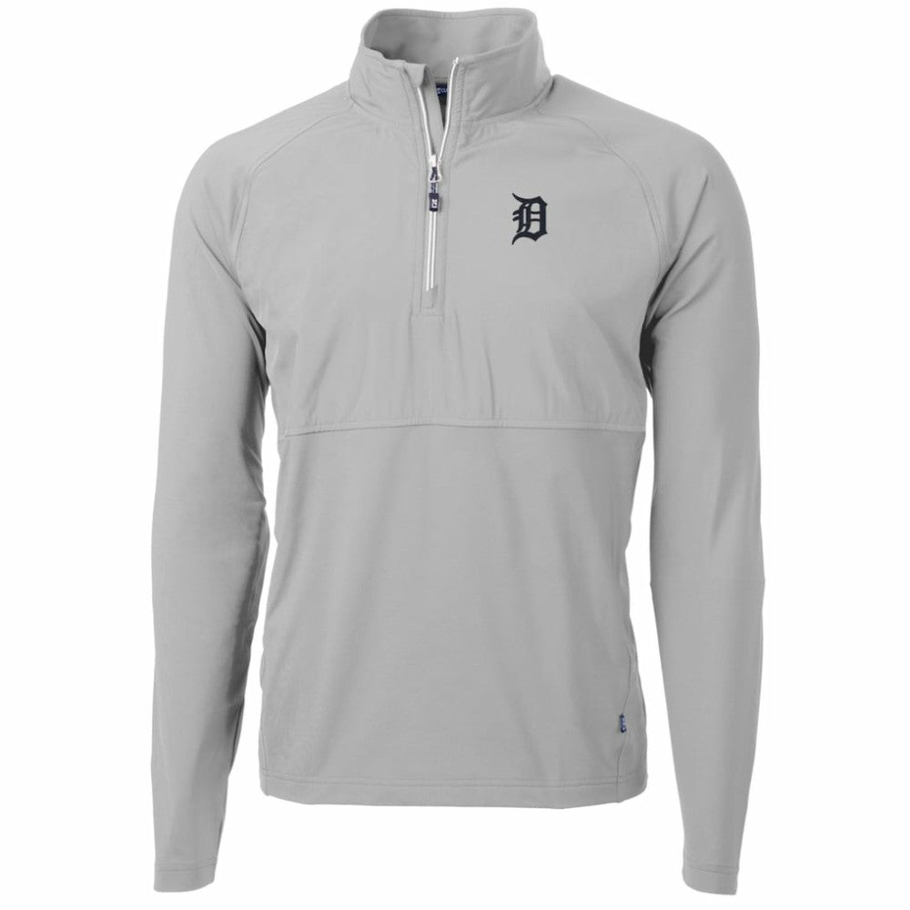 Detroit Tigers Cutter & Buck Adapt Eco Knit Hybrid Recycled Quarter-Zip Pullover Jacket - MLB