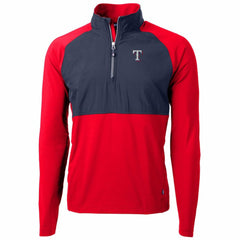 Texas Rangers Cutter & Buck Adapt Eco Knit Hybrid Recycled Quarter-Zip Pullover Jacket - MLB
