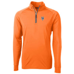 New York Mets Cutter & Buck Adapt Eco Knit Stretch Recycled Quarter-Zip Pullover Jacket - MLB